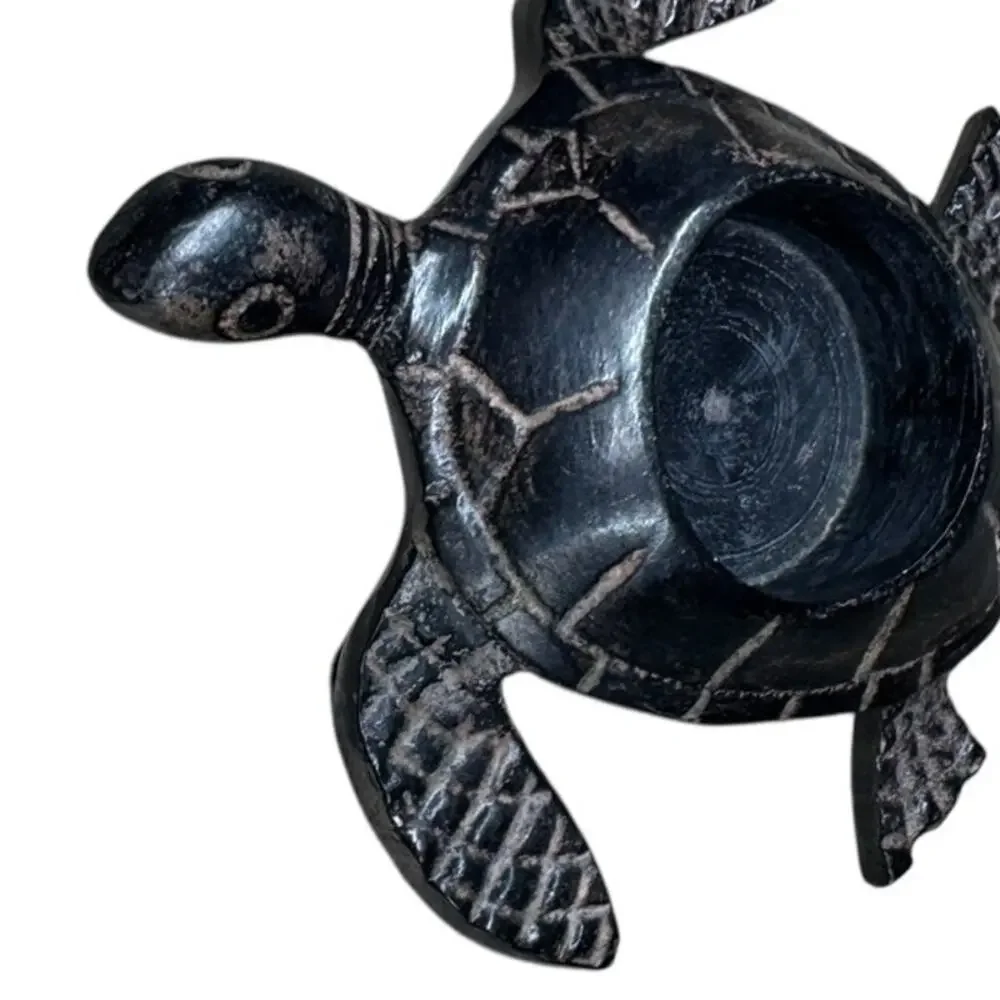 Cast Iron Metal Turtle Tea Light Candle Holder
